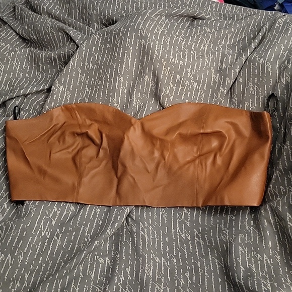 Nwt Eloquii faux leather bustier top - Picture 2 of 4
